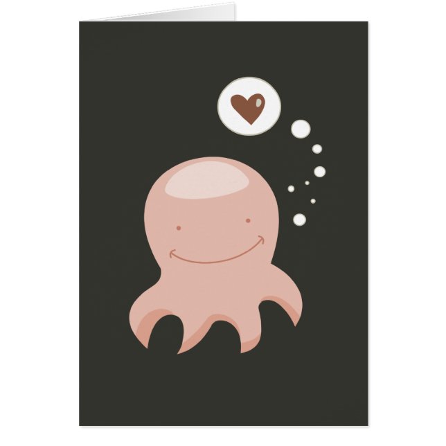 Cute Octopus Love Cards (Front)