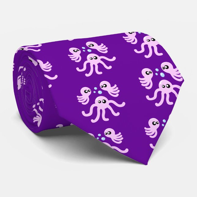 Cute Octopus Neck Tie (Rolled)
