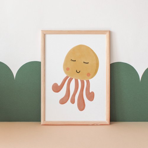 Cute Octopus Nursery Art Poster