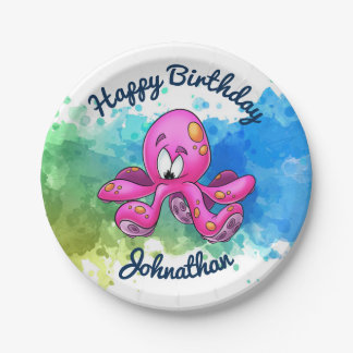 Cute Octopus Party Plates