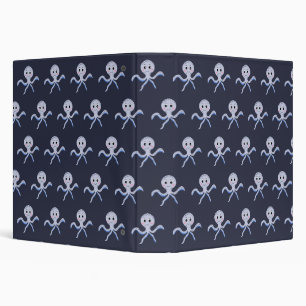 Cute Octopus Pattern 3 Ring Binder