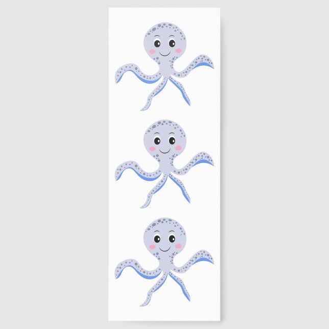 Cute Octopus Pattern Bookmarks (Front)