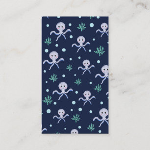 Cute Octopus Pattern Business Card