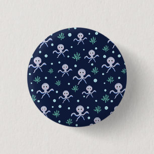 Cute Octopus Pattern Button