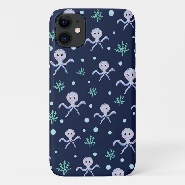 Cute Octopus Pattern Case-Mate iPhone Case (Back)