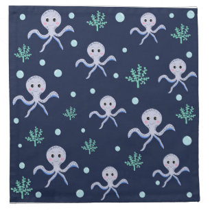 Cute Octopus Pattern Cloth Napkin