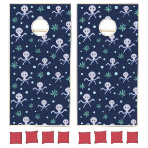 Cute Octopus Pattern Cornhole Set