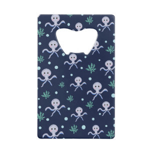 Cute Octopus Pattern Credit Card Bottle Opener