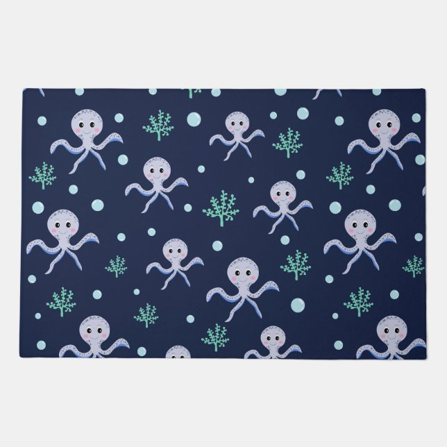 Cute Octopus Pattern Doormat (Front)