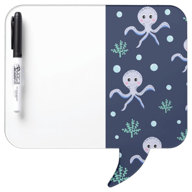 Cute Octopus Pattern Dry Erase Board (Front)