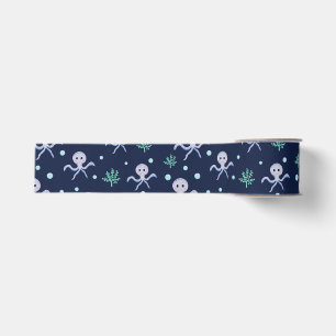 Cute Octopus Pattern Grosgrain Ribbon