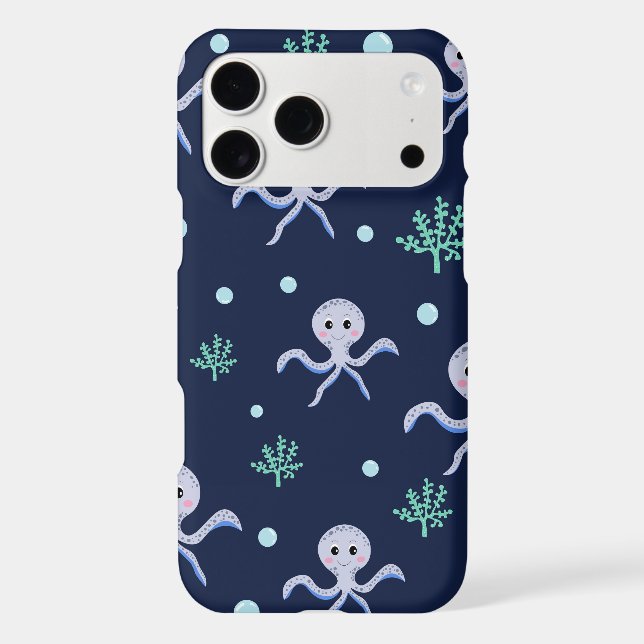 Cute Octopus Pattern Iphone Case (Back)
