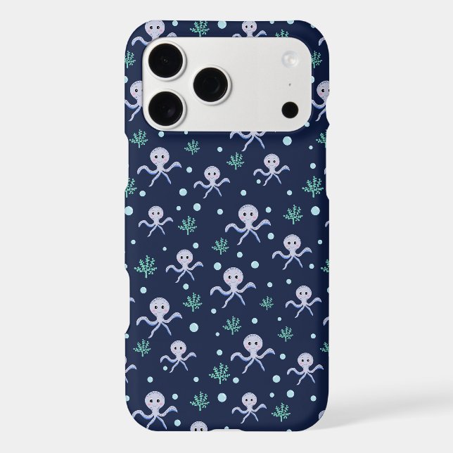 Cute Octopus Pattern Iphone Case (Back)