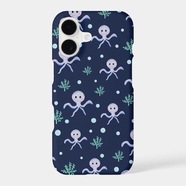 Cute Octopus Pattern Iphone Case (Back)
