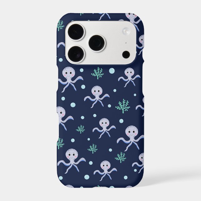 Cute Octopus Pattern Iphone Case (Back)