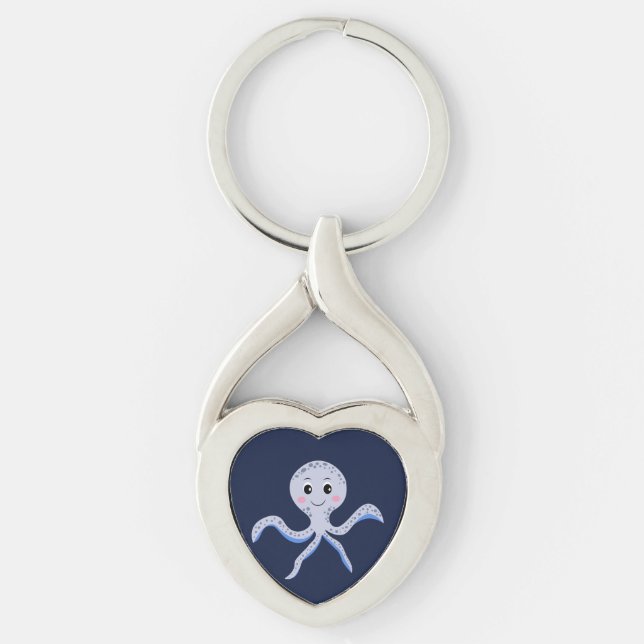Cute Octopus Pattern Keychain (Front)