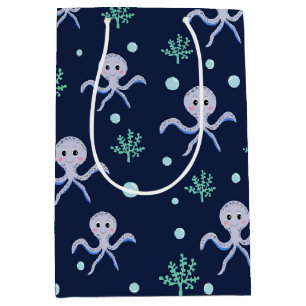Cute Octopus Pattern Medium Gift Bag