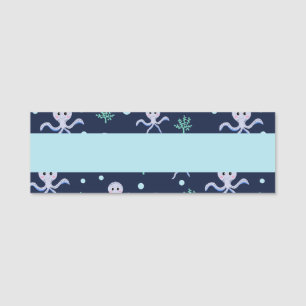 Cute Octopus Pattern Name Tag