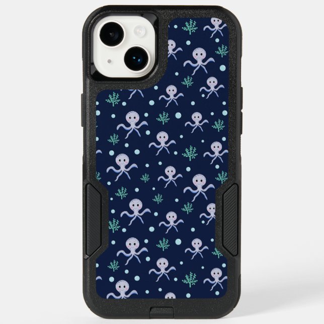 Cute Octopus Pattern Otterbox iPhone Case (Back)