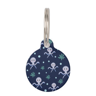 Cute Octopus Pattern Pet ID Tag