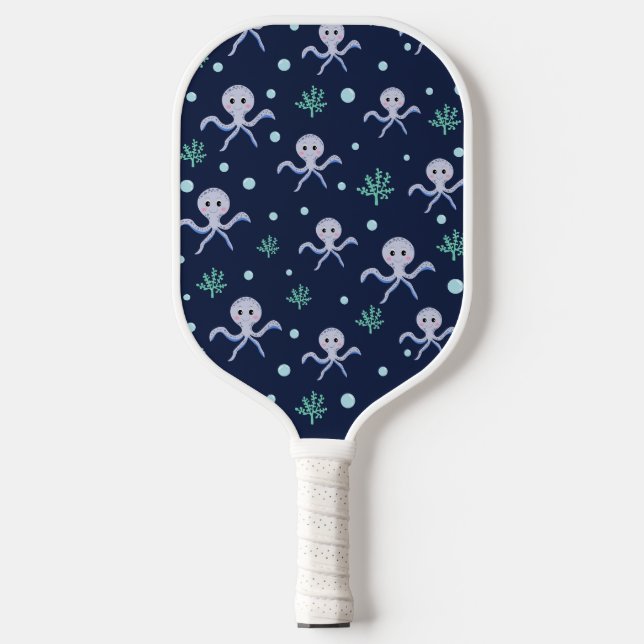 Cute Octopus Pattern Pickleball Paddle (Front)