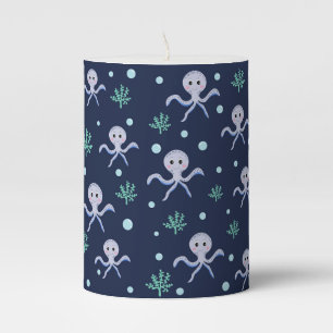 Cute Octopus Pattern Pillar Candle