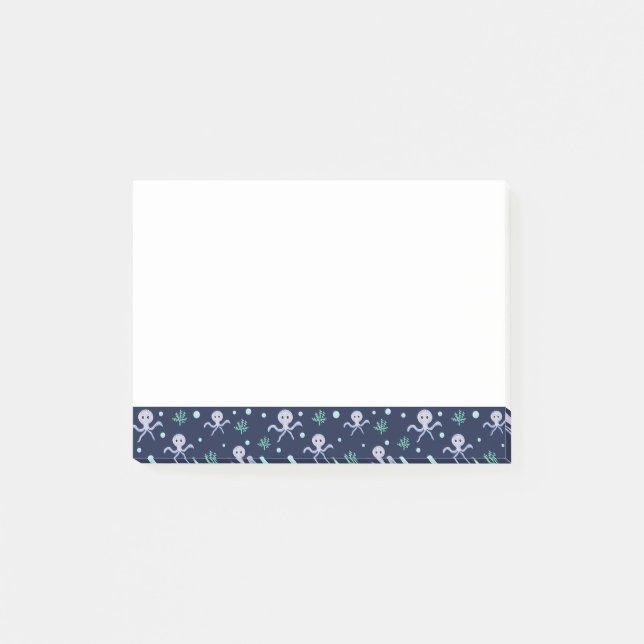 Cute Octopus Pattern Post-it Notes (Front)