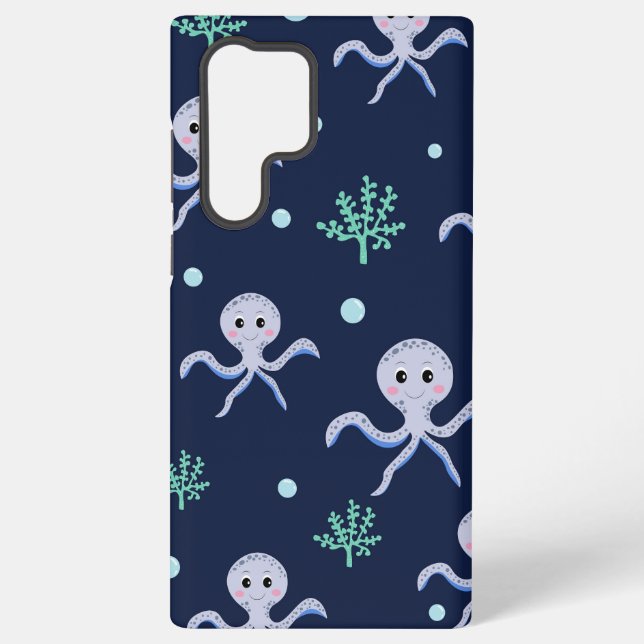 Cute Octopus Pattern Samsung Galaxy Case (Back)