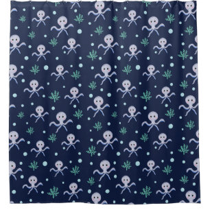Cute Octopus Pattern Shower Curtain