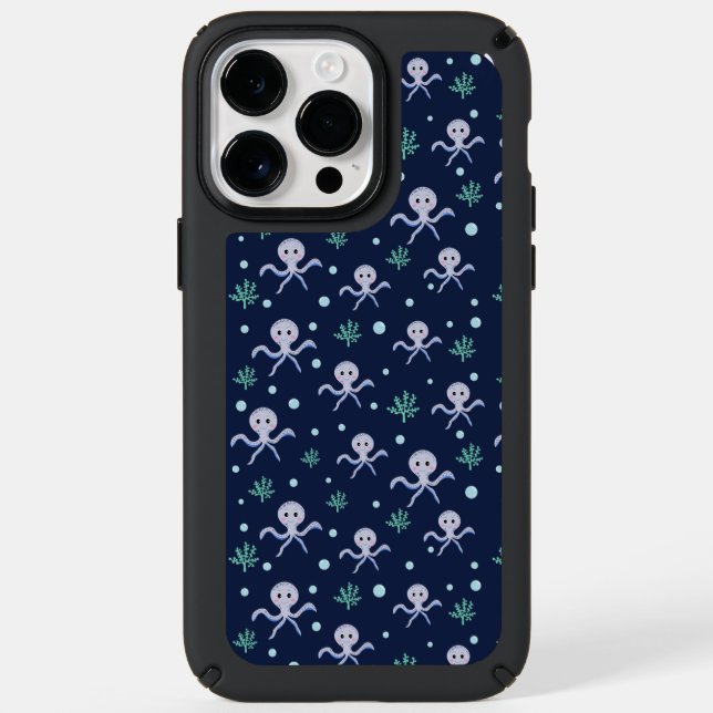 Cute Octopus Pattern Speck iPhone Case (Front)