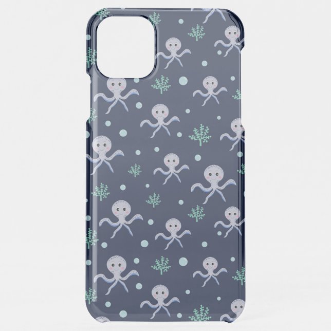 Cute Octopus Pattern Uncommon iPhone Case (Back)