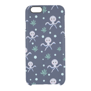 Cute Octopus Pattern Clear iPhone 6/6S Case