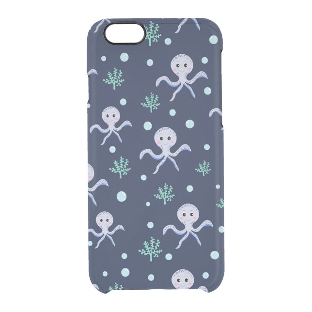 Cute Octopus Pattern Uncommon iPhone Case (Back)
