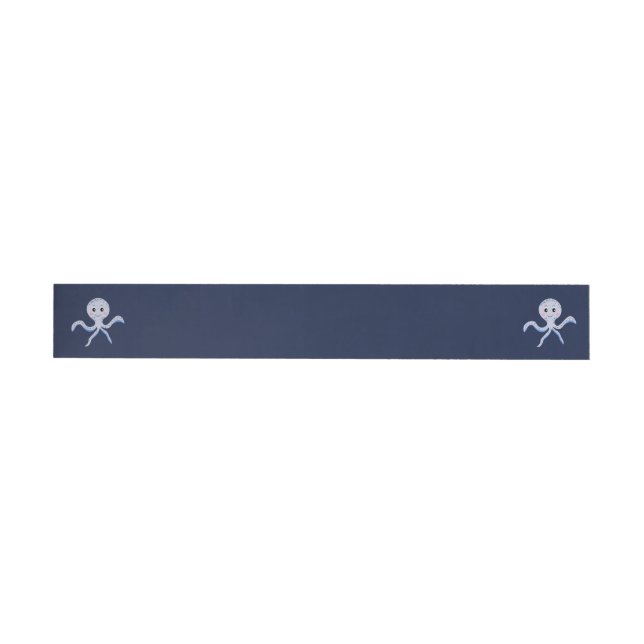 Cute Octopus Pattern Wrap Around Address Label (Individual)