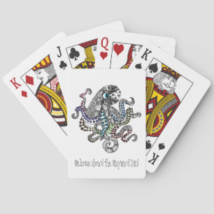 Cute octopus playing cards for your boat
