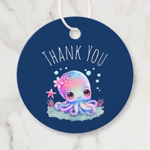 Cute Octopus Sea Creature Favor Tags