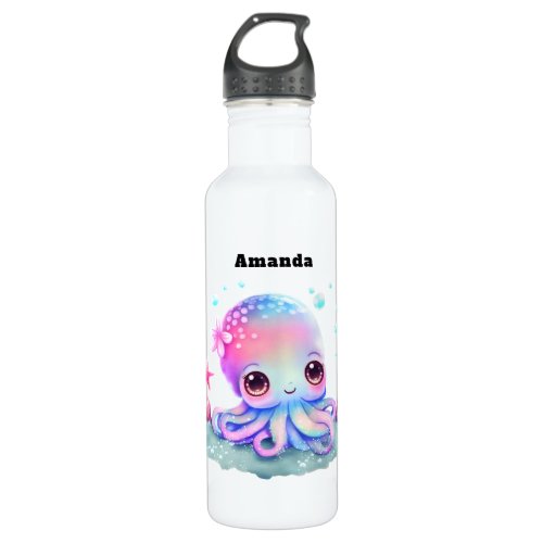 Cute Octopus Sea Creature Stainless Steel Water Bottle