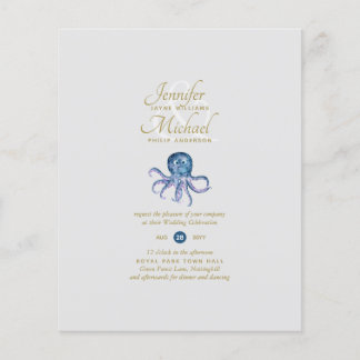 Cute Octopus Sealife Ocean View Wedding