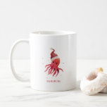 Cute Octopus Seas And Greetings Santa Hat Coffee Mug at Zazzle