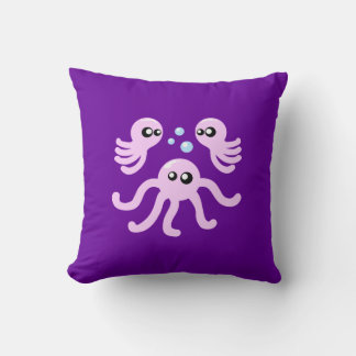 Cute Octopus Throw Pillow