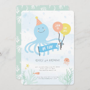 Cute Octopus Under the Sea Invitation