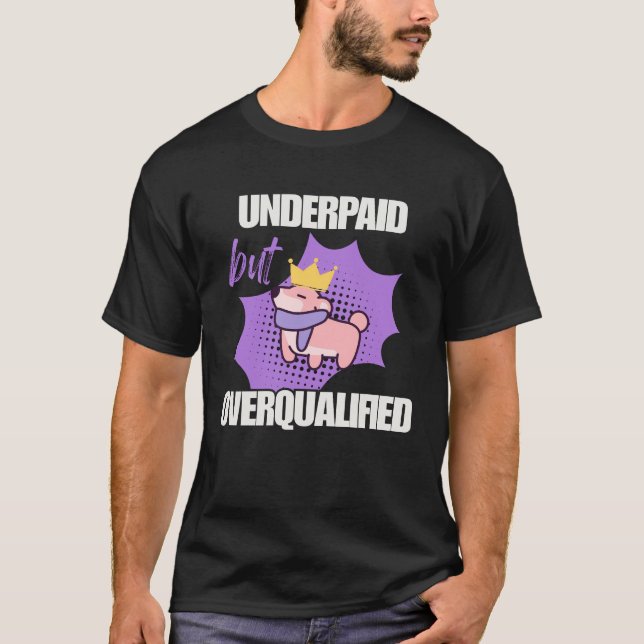 Cute Office Worker Humor Design T-Shirt (Front)