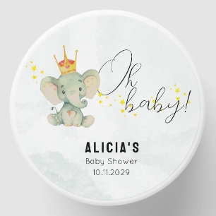Cute Oh Baby Gender Neutral Elephant  Mini Candle Favors
