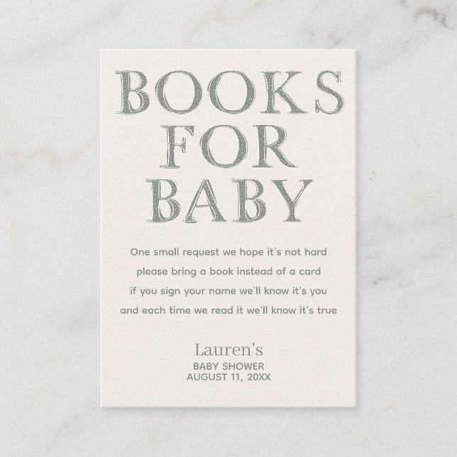 Cute Oh Boy Green Dots Minimal Books for Baby Encl Enclosure Card (Front)