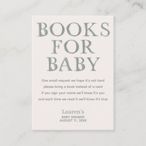 Cute Oh Boy Green Dots Minimal Books for Baby Encl Enclosure Card