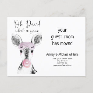 Cute Oh Deer What a Year Moving Announcement