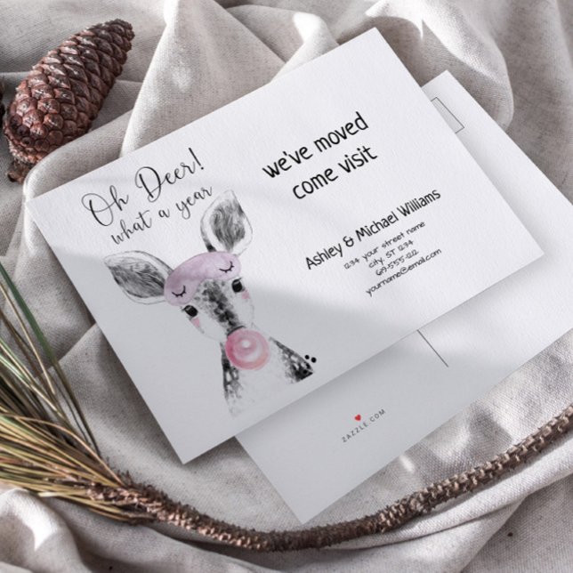 Cute Oh Deer What a Year Moving Announcement (Creator Uploaded)