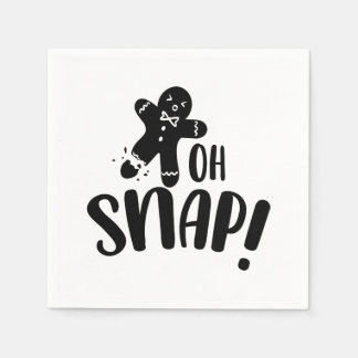 Cute Oh Snap Christmas Napkins