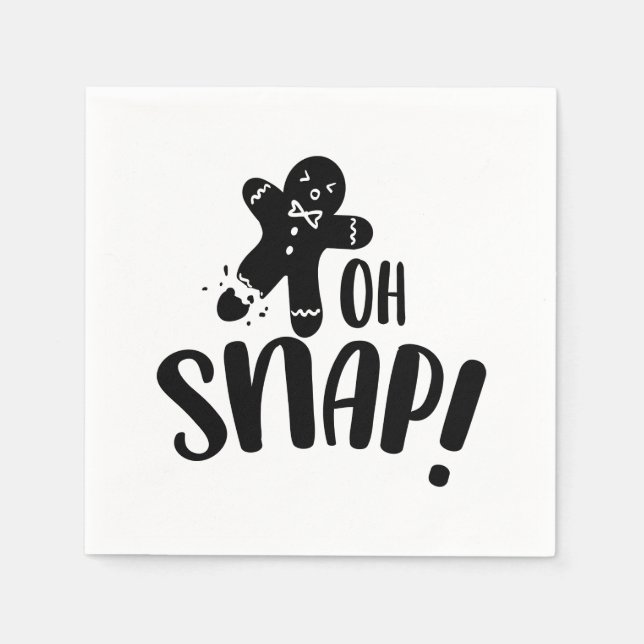 Cute Oh Snap Christmas Napkins (Front)