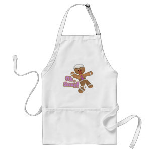 cute oh, snap gingerbread man cookie adult apron